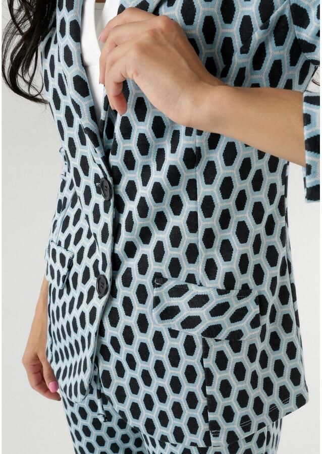 Aniston SELECTED Jerseyblazer met allover-patroon in geometrische honingraatlook nieuwe collectie - Foto 3