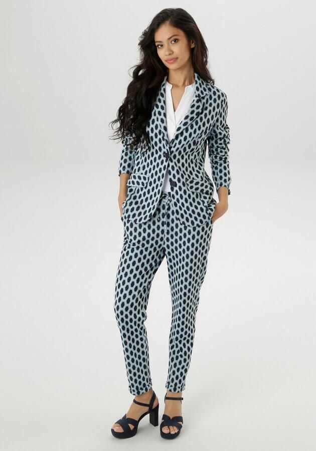 Aniston SELECTED Jerseyblazer met allover-patroon in geometrische honingraatlook nieuwe collectie - Foto 5