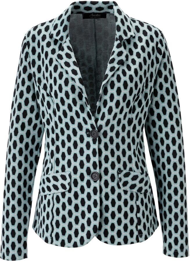Aniston SELECTED Jerseyblazer met allover-patroon in geometrische honingraatlook nieuwe collectie - Foto 2