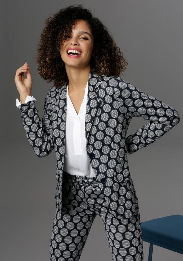 Aniston SELECTED Jerseyblazer met gestreepte stippen - Foto 7