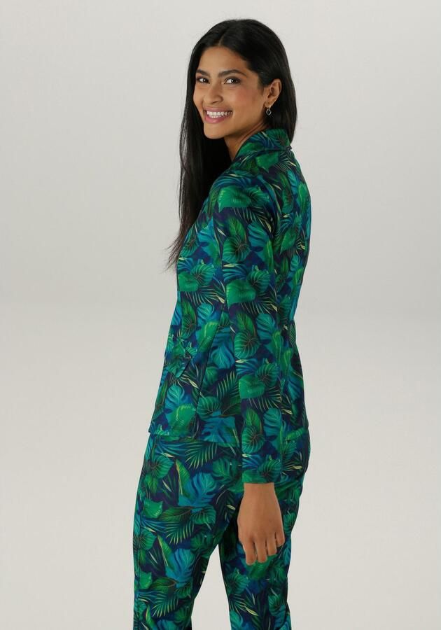 Aniston SELECTED Jerseyblazer met grootvlak en abstract bladerenpatroon - Foto 5