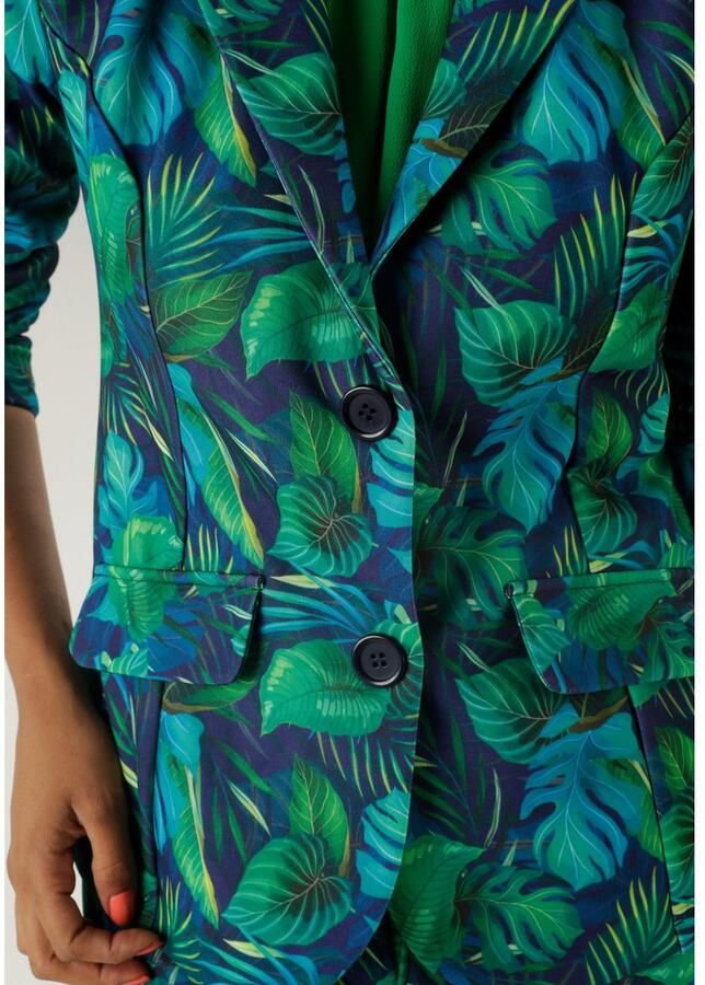 Aniston SELECTED Jerseyblazer met grootvlak en abstract bladerenpatroon - Foto 3