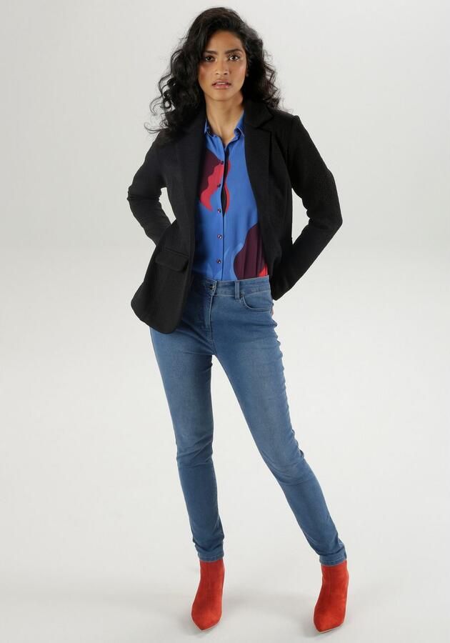 Aniston SELECTED Jerseyblazer met structuurmotief - Foto 6