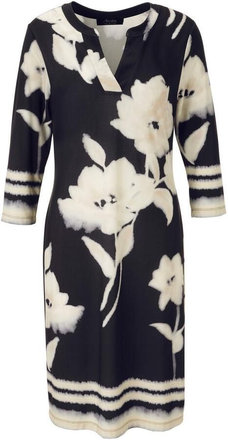 Aniston SELECTED Jerseyjurk bedrukt met grootvlak batikbloe en bloesems nieuwe collectie - Foto 6