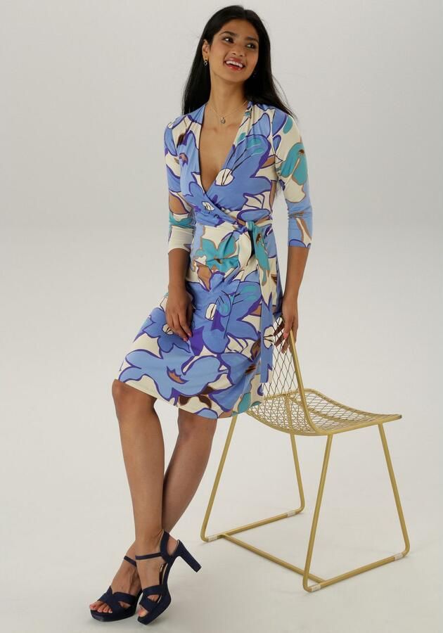 Aniston SELECTED Jerseyjurk in elegante wikkel-look - Foto 5