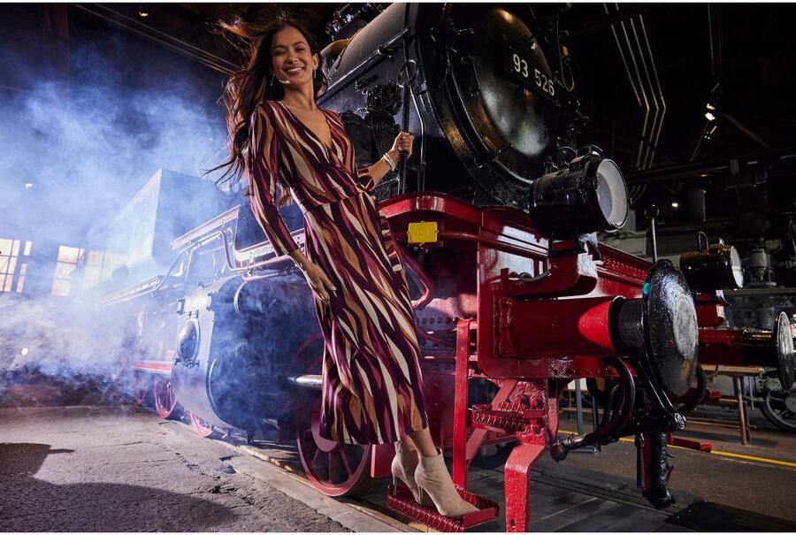 Aniston SELECTED Jerseyjurk in elegante wikkel-look nieuwe collectie - Foto 6