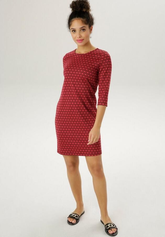 Aniston SELECTED Jerseyjurk in jacquardkwaliteit - Foto 4