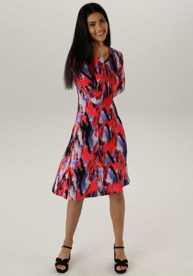 Aniston SELECTED Jerseyjurk in moderne en abstracte kleurverloop - Foto 7