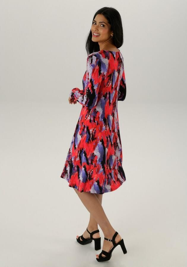 Aniston SELECTED Jerseyjurk in moderne en abstracte kleurverloop - Foto 5