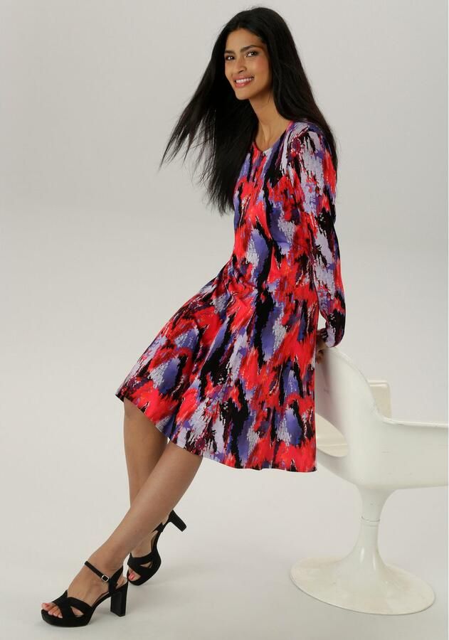 Aniston SELECTED Jerseyjurk in moderne en abstracte kleurverloop - Foto 3