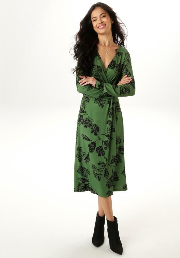 Aniston SELECTED Jerseyjurk in wikkel-look nieuwe collectie - Foto 6