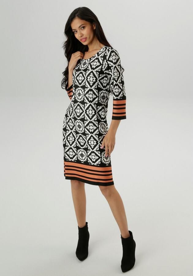 Aniston SELECTED Jerseyjurk met aantrekkelijk orna tpatroon nieuwe collectie - Foto 2