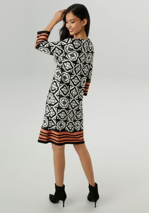 Aniston SELECTED Jerseyjurk met aantrekkelijk orna tpatroon nieuwe collectie - Foto 3