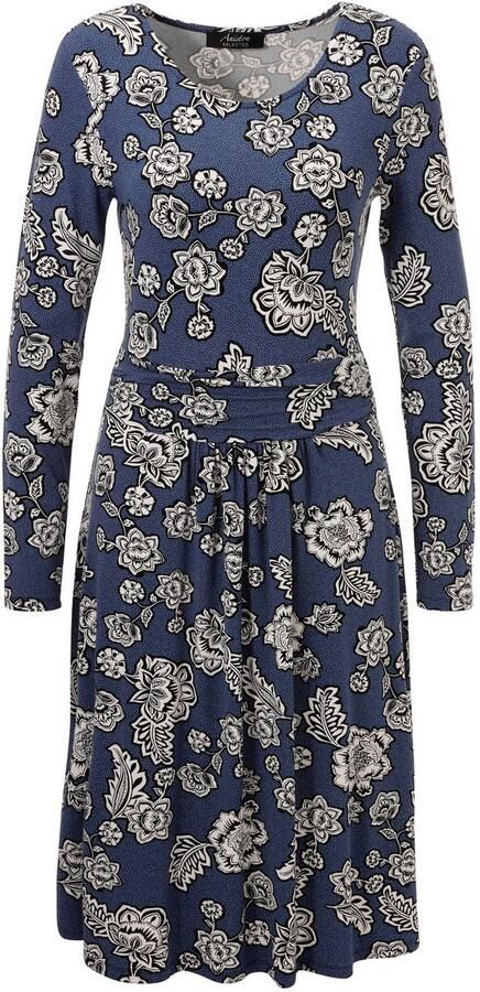 Aniston SELECTED Jerseyjurk met abstracte bloe - en bladerenpatroon nieuwe collectie - Foto 6