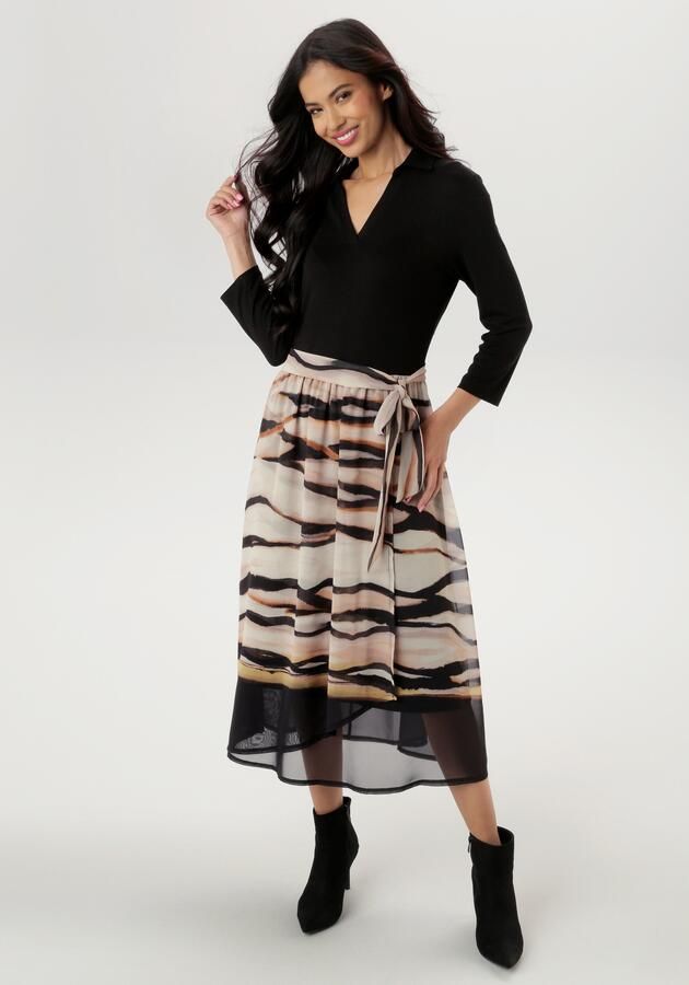 Aniston SELECTED Jerseyjurk met afneembare bindband nieuwe collectie - Foto 7