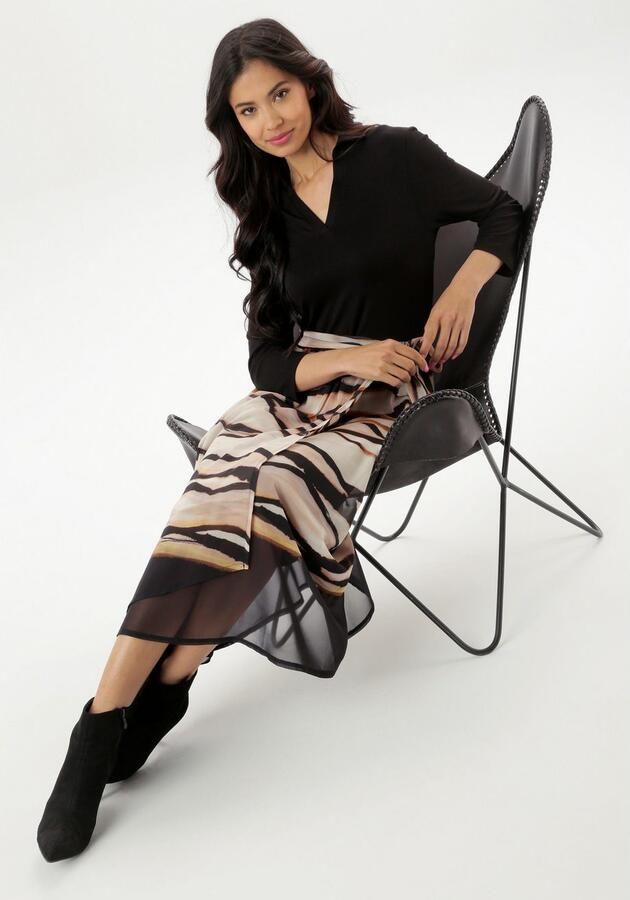 Aniston SELECTED Jerseyjurk met afneembare bindband nieuwe collectie - Foto 4