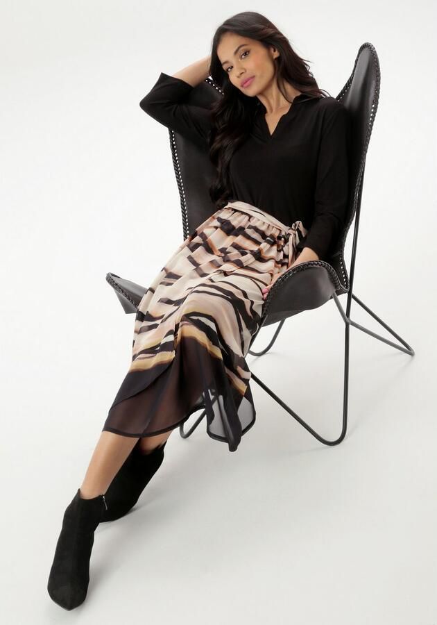 Aniston SELECTED Jerseyjurk met afneembare bindband nieuwe collectie - Foto 5