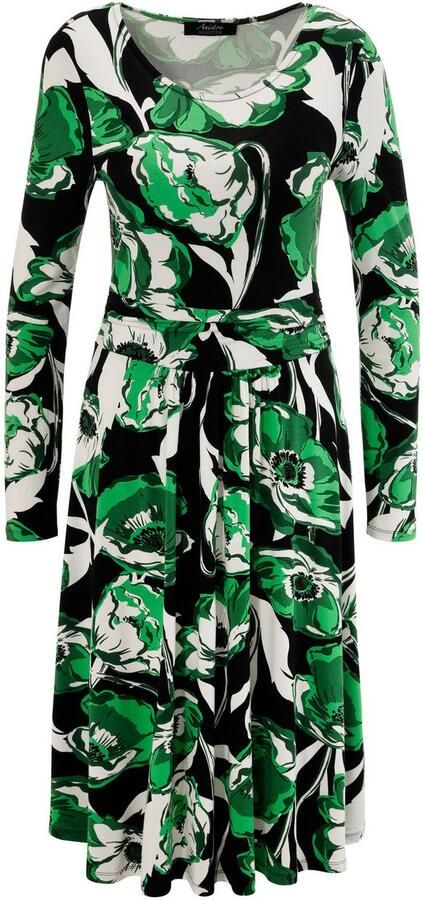 Aniston SELECTED Jerseyjurk met bloemige print en gerimpelde tailleband - Foto 6