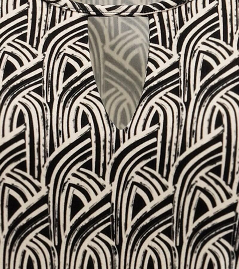 Aniston SELECTED Jerseyjurk met decoratieve cut-out bij de ronde hals - Foto 1