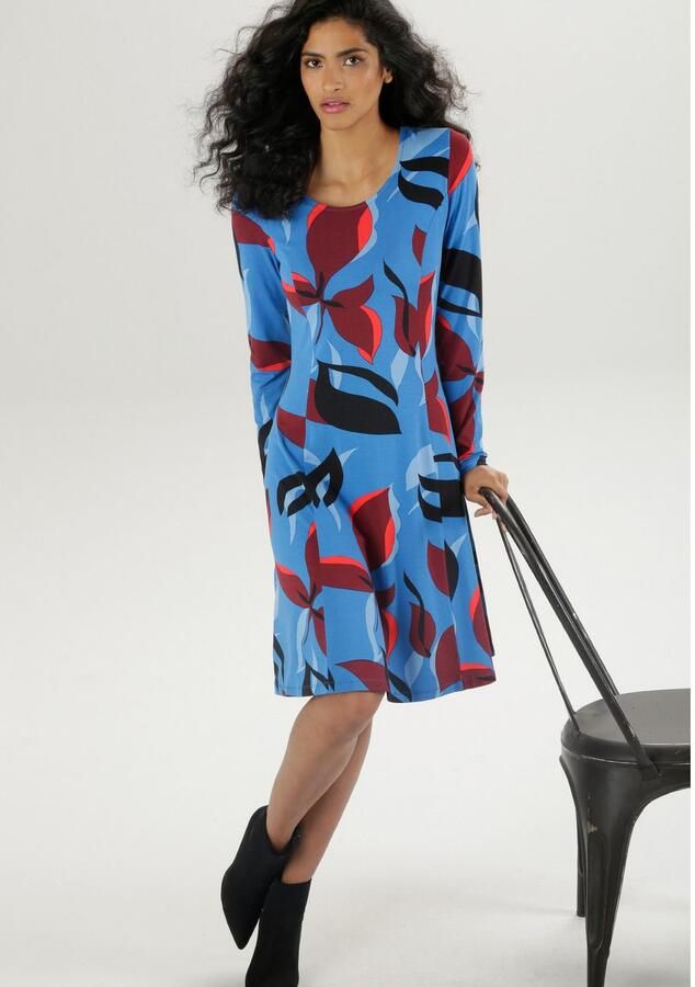 Aniston SELECTED Jerseyjurk met een lichte a-vorm - Foto 3