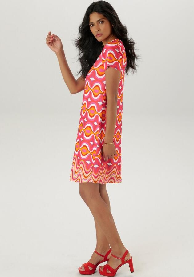 Aniston SELECTED Jerseyjurk met een lichte a-vorm - Foto 3