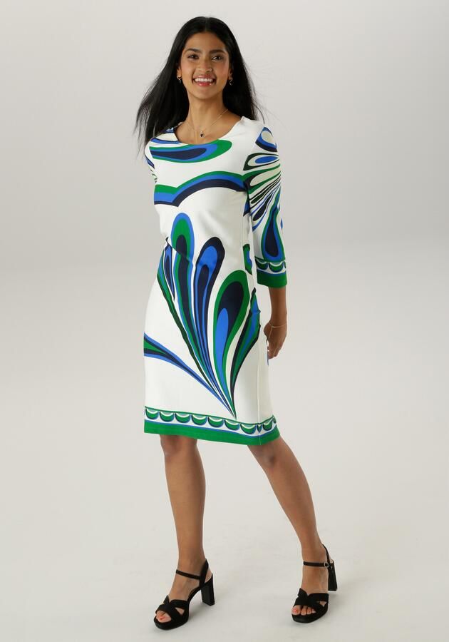 Aniston SELECTED Jerseyjurk met fantasierijke alloverprint - Foto 8