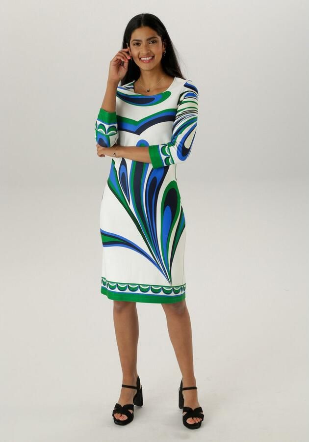 Aniston SELECTED Jerseyjurk met fantasierijke alloverprint - Foto 4