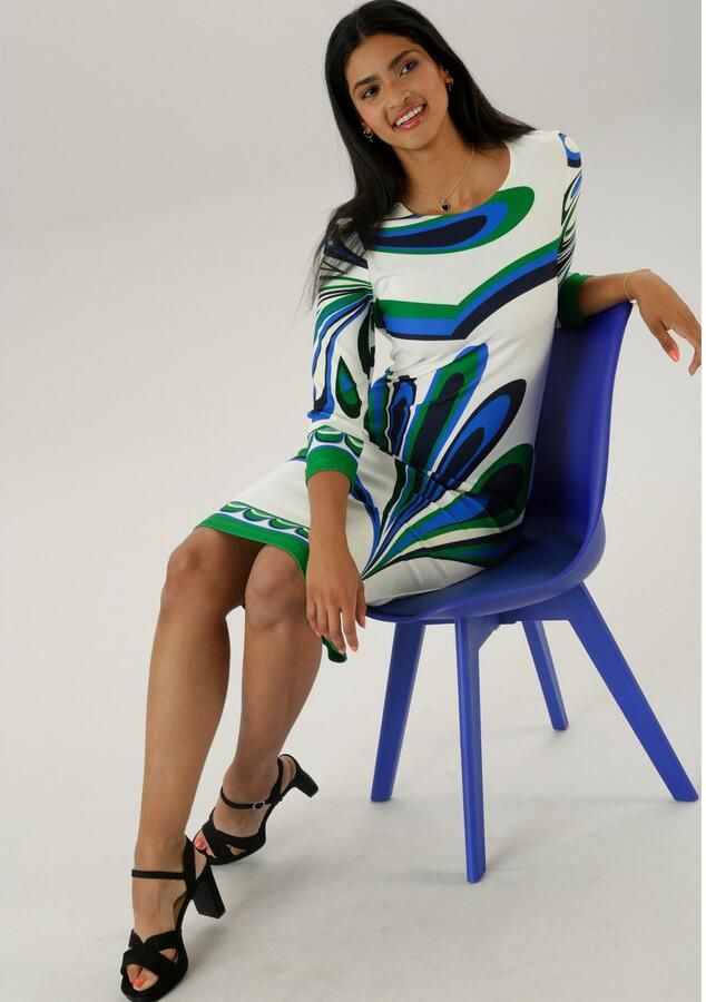 Aniston SELECTED Jerseyjurk met fantasierijke alloverprint - Foto 3