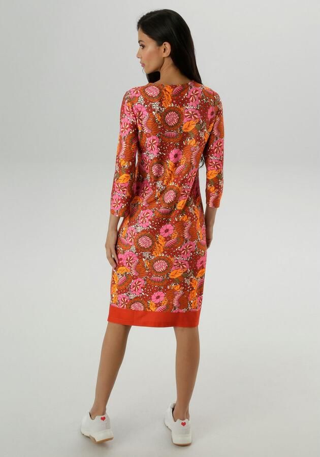 Aniston SELECTED Jerseyjurk met fantasierijke bloe - en bloesemprint nieuwe collectie - Foto 3