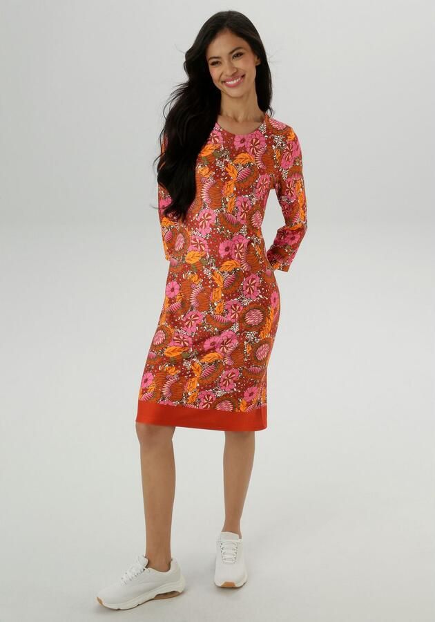 Aniston SELECTED Jerseyjurk met fantasierijke bloe - en bloesemprint nieuwe collectie - Foto 4