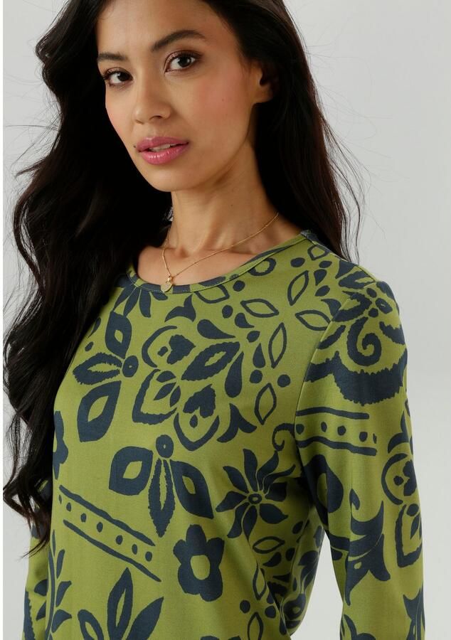 Aniston SELECTED Jerseyjurk met fantasierijke bloe print allover nieuwe collectie - Foto 2