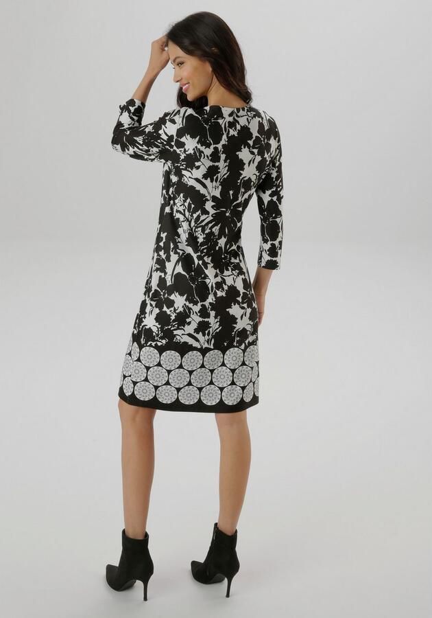 Aniston SELECTED Jerseyjurk met fantasierijke bloe print nieuwe collectie - Foto 4