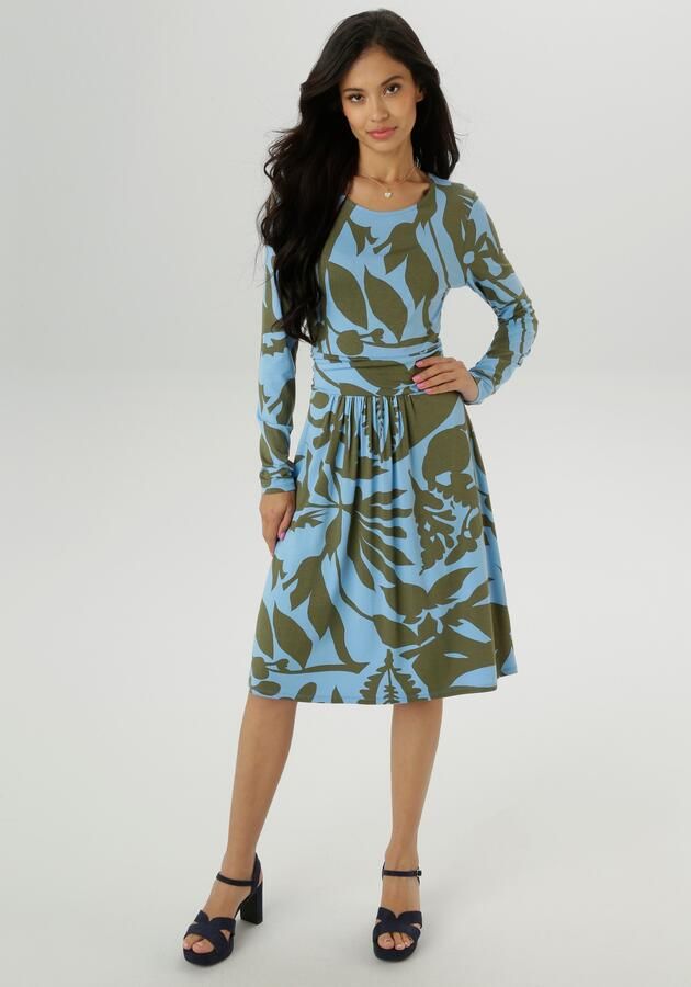 Aniston SELECTED Jerseyjurk met gerimpelde tailleband nieuwe collectie - Foto 7