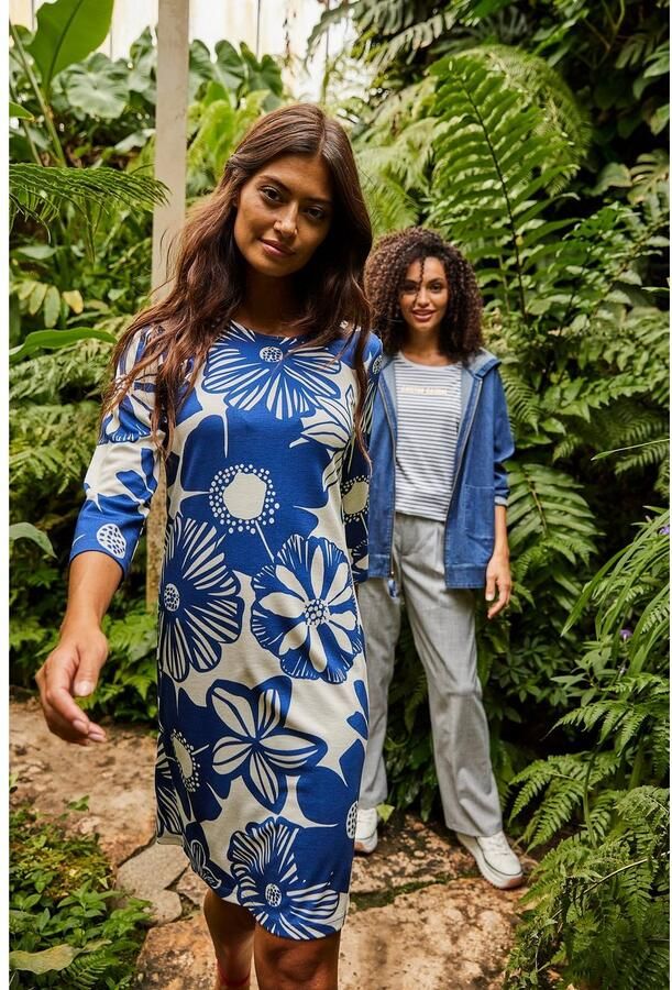 Aniston SELECTED Jerseyjurk met grote bloemenprint elk stuk is uniek - Foto 5