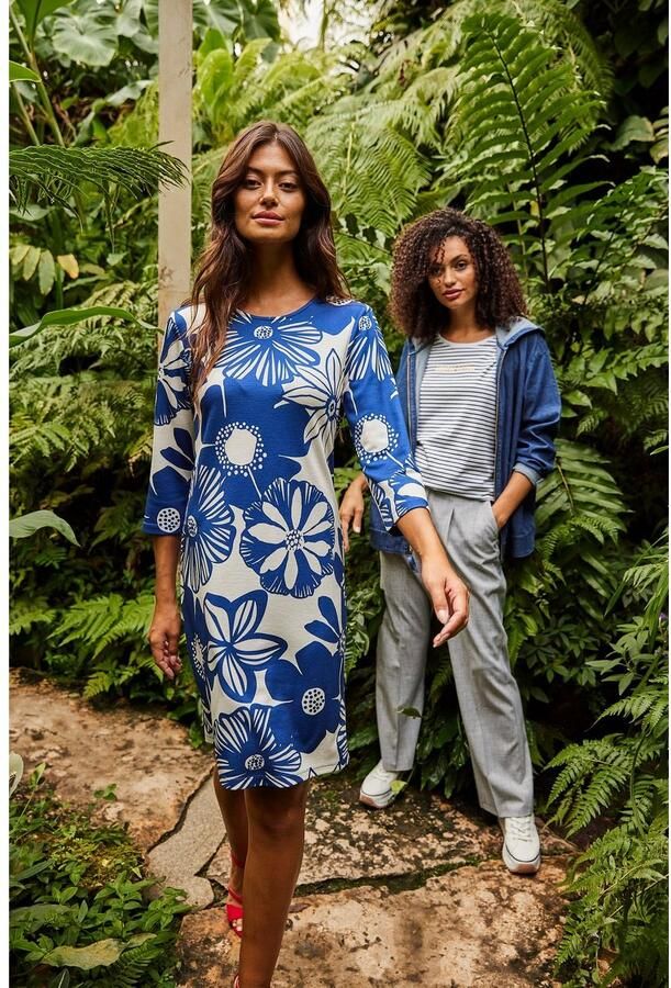 Aniston SELECTED Jerseyjurk met grote bloemenprint elk stuk is uniek - Foto 6