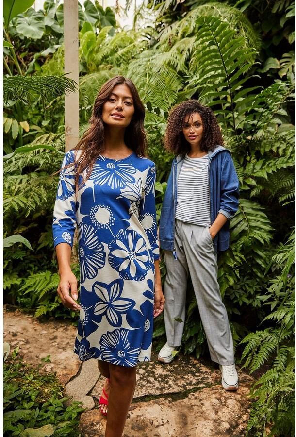 Aniston SELECTED Jerseyjurk met grote bloemenprint elk stuk is uniek - Foto 8