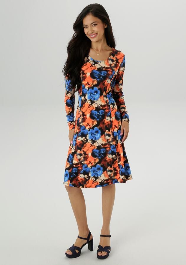 Aniston SELECTED Jerseyjurk met kleurintensieve batikprint nieuwe collectie - Foto 7