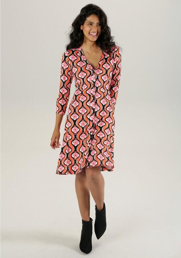 Aniston SELECTED Jerseyjurk met knoopsluiting - Foto 5