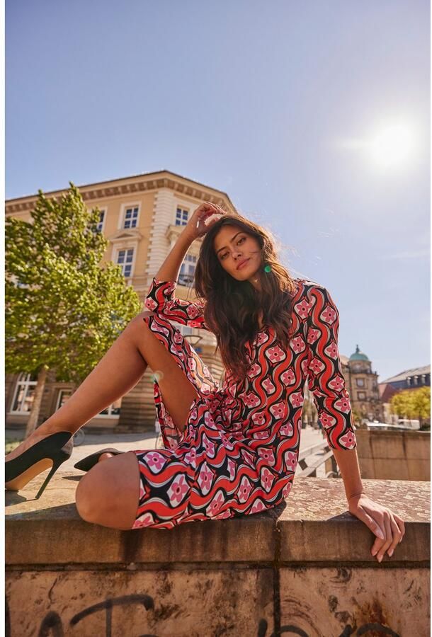 Aniston SELECTED Jerseyjurk met knoopsluiting - Foto 6