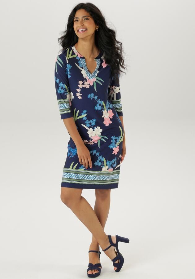 Aniston SELECTED Jerseyjurk met modieus gedessineerde zigzagrand - Foto 7