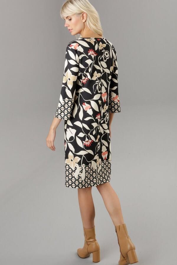 Aniston SELECTED Jerseyjurk met sierranden met patronen - Foto 2