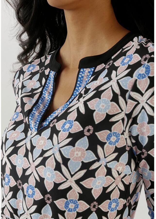 Aniston SELECTED Jerseyjurk met speelse bloemenrand - Foto 2