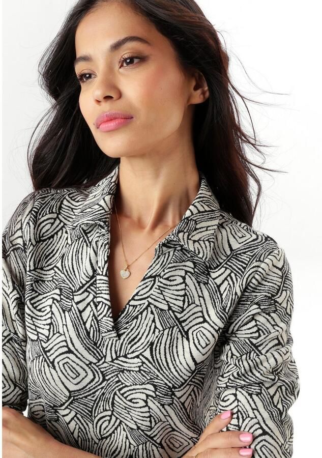 Aniston SELECTED Jerseyjurk met trendy jacquardpatroon nieuwe collectie - Foto 2