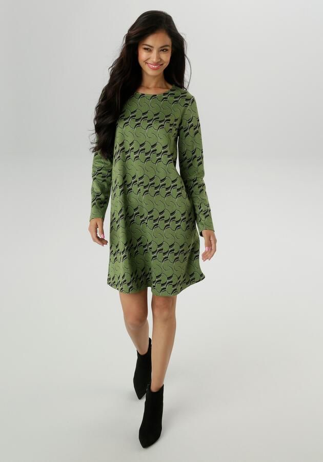 Aniston SELECTED Jerseyjurk met trendy jacquardpatroon nieuwe collectie - Foto 8