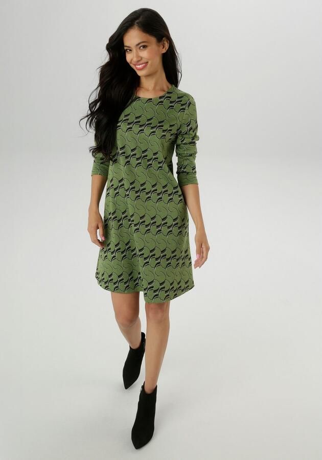 Aniston SELECTED Jerseyjurk met trendy jacquardpatroon nieuwe collectie - Foto 4