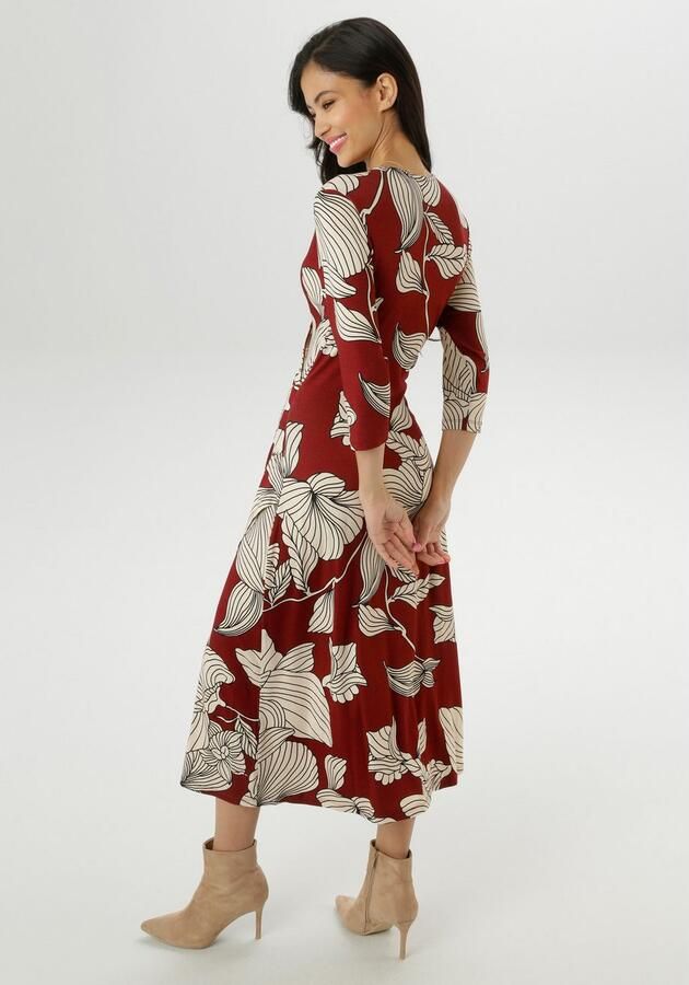 Aniston SELECTED Jerseyjurk met v-hals in wikkel-look nieuwe collectie - Foto 4