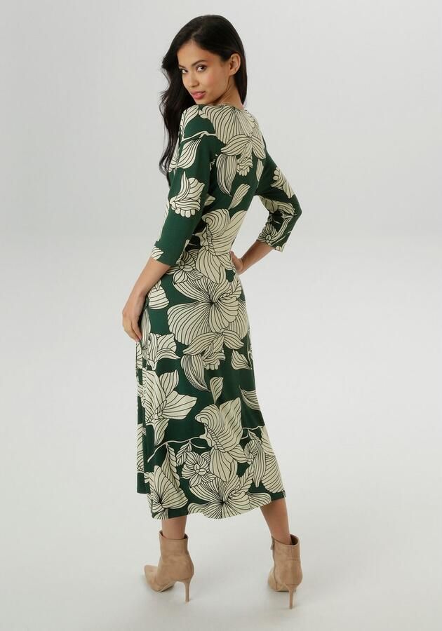 Aniston SELECTED Jerseyjurk met v-hals in wikkel-look nieuwe collectie - Foto 3