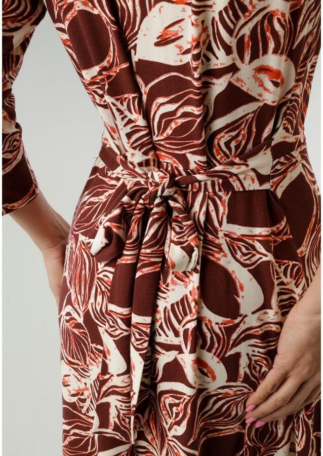 Aniston SELECTED Jerseyjurk met v-hals in wikkellook en binddetail nieuwe collectie - Foto 3