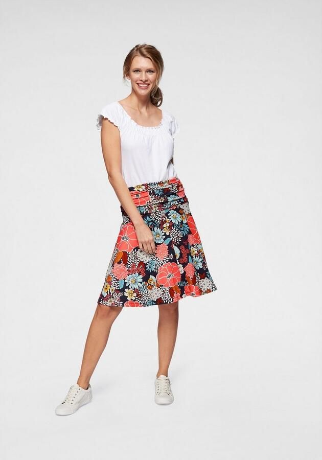 Aniston SELECTED Jerseyrok met aanrimpeling bij de band - Foto 4