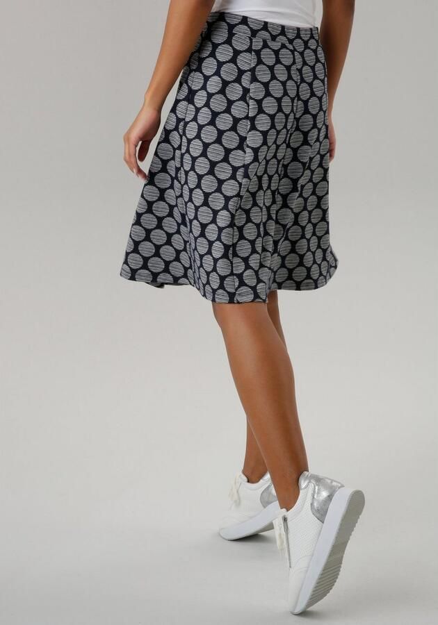 Aniston SELECTED Jerseyrok met gestreepte stippen - Foto 3